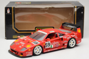 Ferrari F40 LM Unisys #59 Ota / P. Nappi / R. Donovan 24 Hours of Le Mans 1996 Bburago 1:18 3032-U1 Metal — billede 8 af 8