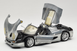 Ferrari F50 Cabriolet Chrome Silver Begrænset Udgave Hot Wheels 1:18 25741 Metal — billede 2 af 8