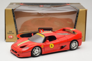 Ferrari F50 Coupe #6 Rød med Italiensk Flag Bburago 1:18 3382-P1 Metal — billede 8 af 8