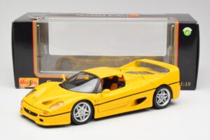 Ferrari F50 Giallo Modena Maisto 1:18 F50001 Metal — billede 8 af 8