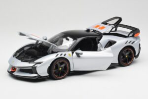 Ferrari SF90 XX Stradale Arctic White Bburago 1:18 18-16020W Metal — billede 2 af 8