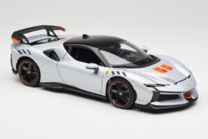 Ferrari SF90 XX Stradale Arctic White Bburago 1:18 18-16020W Metal — billede 6 af 8