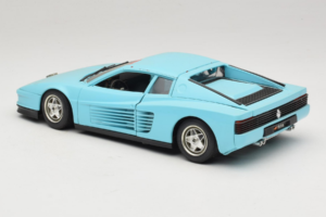 Ferrari Testarossa Borsenmodell 1997 Limited Edition Blå Bburago 1:18 B002 Metal — billede 7 af 8
