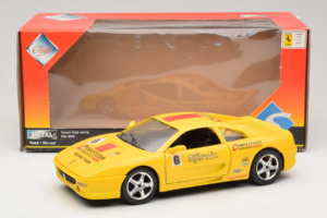 Ferrari F355 Berlinetta Racing Gul Solido 1:18 9009-Y1 Metal — billede 8 af 8