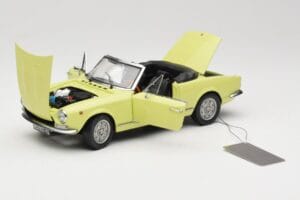 Fiat 124 Spider BS1 Gul Sun Star 1:18 4921 Metal — billede 2 af 8