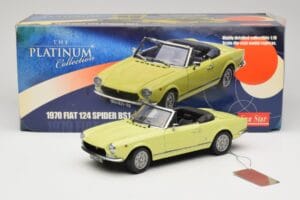 Fiat 124 Spider BS1 Gul Sun Star 1:18 4921 Metal — billede 8 af 8