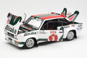 Fiat 131 Abarth #3 M. Alen / I. Kivimaki Winner Rally 1000 Lakes 1980 Kyosho 1:18 08376H Metal — billede 2 af 8