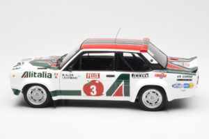 Fiat 131 Abarth #3 M. Alen / I. Kivimaki Winner Rally 1000 Lakes 1980 Kyosho 1:18 08376H Metal — billede 4 af 8