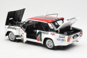 Fiat 131 Abarth #3 M. Alen / I. Kivimaki Winner Rally 1000 Lakes 1980 Kyosho 1:18 08376H Metal — billede 5 af 8