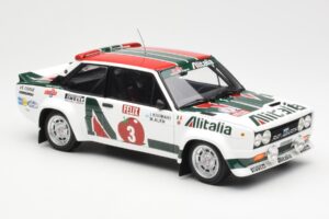 Fiat 131 Abarth #3 M. Alen / I. Kivimaki Winner Rally 1000 Lakes 1980 Kyosho 1:18 08376H Metal — billede 6 af 8