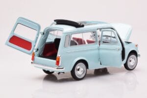 Fiat 500 Giardiniera Acquamarina Blå Norev 1:18 187742 Metal — billede 2 af 7