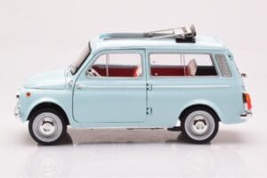 Fiat 500 Giardiniera Acquamarina Blå Norev 1:18 187742 Metal — billede 4 af 7