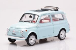 Fiat 500 Giardiniera Acquamarina Blå Norev 1:18 187742 Metal