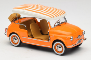 Fiat 500 Jolly Orange Norev 1:18 187791 Metal — billede 4 af 6