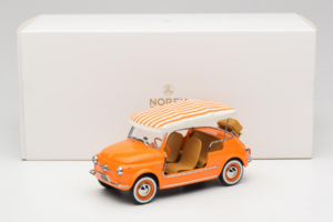 Fiat 500 Jolly Orange Norev 1:18 187791 Metal — billede 6 af 6