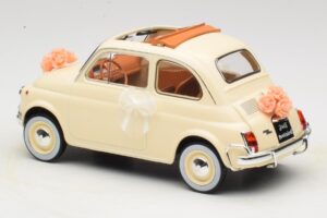 Fiat 500 L Elfenben Wedding Gift Norev 1:18 187780 Metal — billede 5 af 6