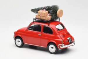 Fiat 500 L Rød Christmas Norev 1:18 187779 Metal — billede 5 af 6