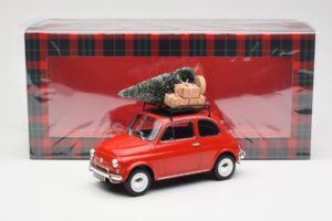 Fiat 500 L Rød Christmas Norev 1:18 187779 Metal — billede 6 af 6