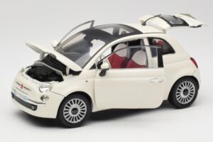 Fiat 500 Hvid Mondo Motors 1:18 500291 Metal — billede 2 af 8