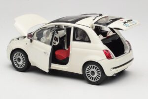 Fiat 500 Hvid Mondo Motors 1:18 500291 Metal — billede 5 af 8