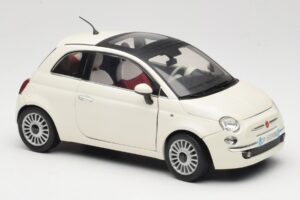 Fiat 500 Hvid Mondo Motors 1:18 500291 Metal — billede 6 af 8