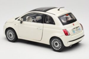 Fiat 500 Hvid Mondo Motors 1:18 500291 Metal — billede 7 af 8