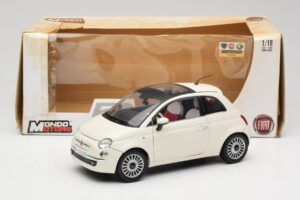 Fiat 500 Hvid Mondo Motors 1:18 500291 Metal — billede 8 af 8