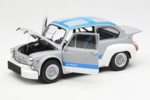 Fiat Abarth 1000 TCR Mat Grå Blå Striber AUTOart 1:18 72642 Metal — billede 2 af 8