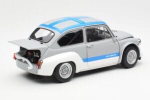 Fiat Abarth 1000 TCR Mat Grå Blå Striber AUTOart 1:18 72642 Metal — billede 3 af 8