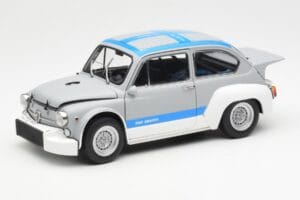 Fiat Abarth 1000 TCR Mat Grå Blå Striber AUTOart 1:18 72642 Metal