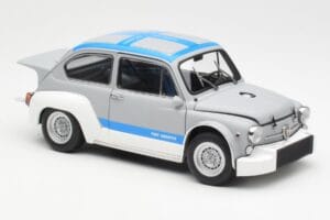 Fiat Abarth 1000 TCR Mat Grå Blå Striber AUTOart 1:18 72642 Metal — billede 6 af 8