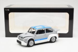 Fiat Abarth 1000 TCR Mat Grå Blå Striber AUTOart 1:18 72642 Metal — billede 8 af 8
