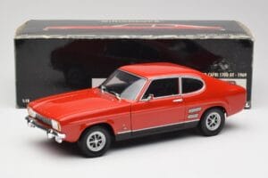 Ford Capri Mk1 1700 GT Rød Minichamps 1:18 180089001 Metal — billede 8 af 8