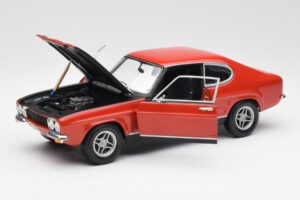 Ford Capri Mk1 2600 RS Rød Sort Minichamps 1:18 180089071 Metal — billede 2 af 8