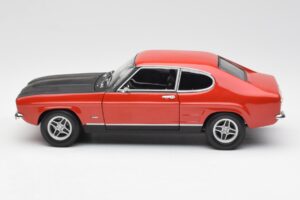 Ford Capri Mk1 2600 RS Rød Sort Minichamps 1:18 180089071 Metal — billede 4 af 8