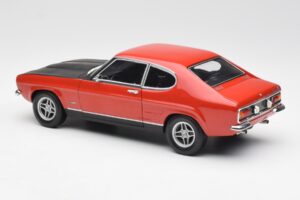 Ford Capri Mk1 2600 RS Rød Sort Minichamps 1:18 180089071 Metal — billede 7 af 8