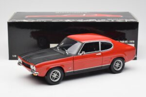Ford Capri Mk1 2600 RS Rød Sort Minichamps 1:18 180089071 Metal — billede 8 af 8