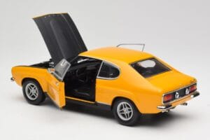 Ford Capri 2600 RS Signal Gul Med Sort Minichamps 1:18 180089070 Metal — billede 5 af 8