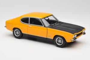 Ford Capri 2600 RS Signal Gul Med Sort Minichamps 1:18 180089070 Metal — billede 6 af 8