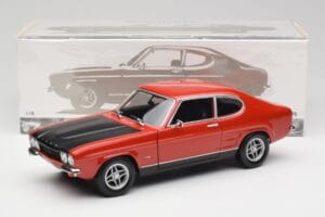 Ford Capri Mk1 RS 2600 Rød & Sort Minichamps 1:18 150089076 Metal — billede 8 af 8