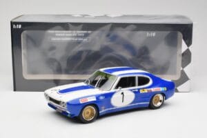 Ford Capri Mk1 RS 2600 #1 D. Glemser Ford Deutschland Winner Brno ETCC 1972 Minichamps 1:18 155728501 Metal — billede 6 af 6