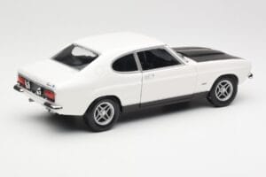 Ford Capri Mk1 RS 2600 Hvid Sort Minichamps 1:18 150089078 Metal — billede 3 af 8