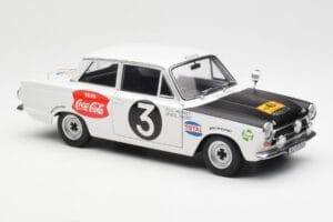 Ford Cortina Mk1 #3 P. Hughes / B. Young African Safari Rally 1964 AUTOart 1:18 86428 Metal — billede 6 af 8