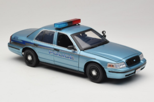 Ford Crown Victoria Police Cruiser Twilight Blue Greenlight 1:18 1643 Metal — billede 6 af 8