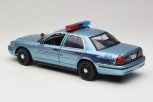 Ford Crown Victoria Police Cruiser Twilight Blue Greenlight 1:18 1643 Metal — billede 7 af 8