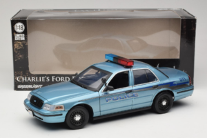 Ford Crown Victoria Police Cruiser Twilight Blue Greenlight 1:18 1643 Metal — billede 8 af 8