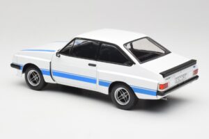 Ford Escort Mk2 RS 2000 X-Pack Diamond Hvid & Blå Stripe MCG 1:18 MCG18350 Metal — billede 5 af 6