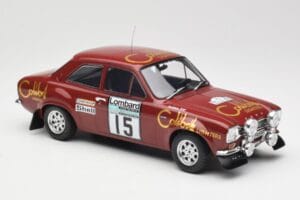 Ford Escort RS 1600 Mk1 #15 M. Alen / I. Kivimäki RAC Rally 1974 IXO 1:18 18RMC047B Metal — billede 4 af 6