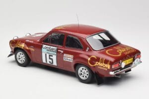 Ford Escort RS 1600 Mk1 #15 M. Alen / I. Kivimäki RAC Rally 1974 IXO 1:18 18RMC047B Metal — billede 5 af 6