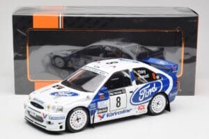 Ford Escort WRC #8 B. Thiry / S. Prevot RAC Rally 1998 IXO 1:18 18RMC170B Metal — billede 6 af 6